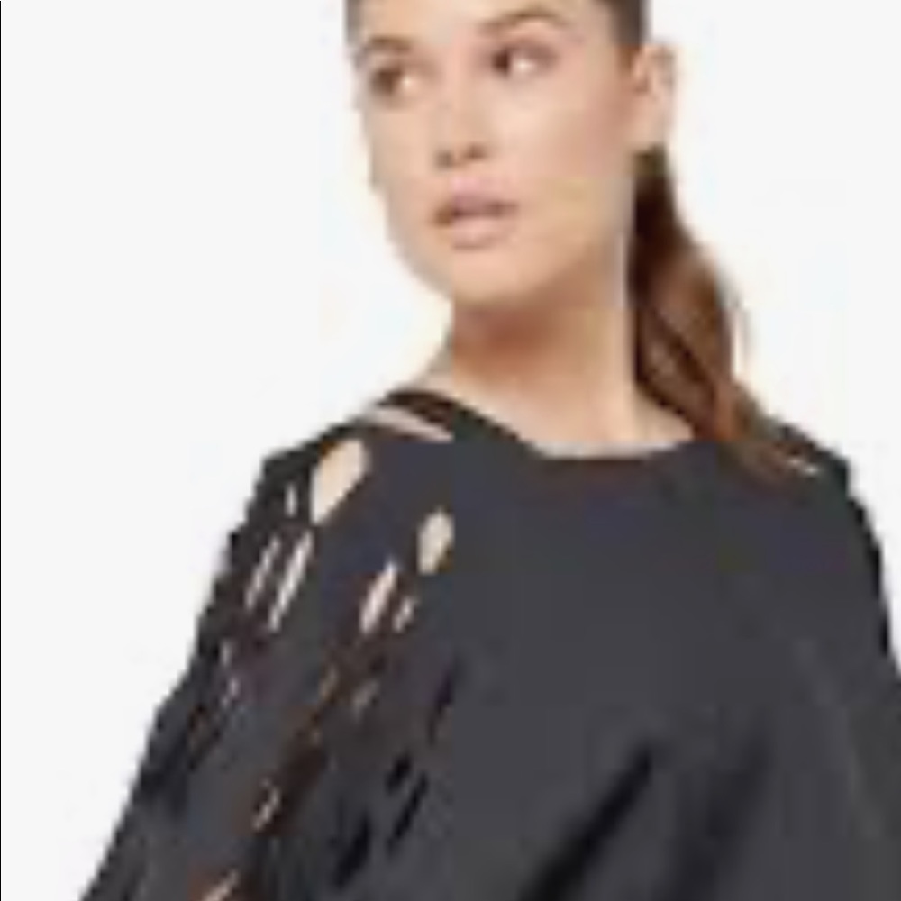 Ultracor cutout Black long sleeve Crop -S